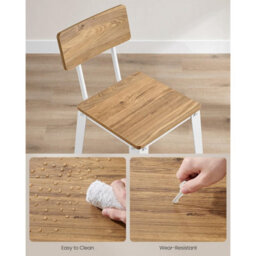 Counter Height Stool Pair, Kitchen Bar Chairs With Back Support, Steel, Simple Assembly, Wheat Brown And Cloud White - thumbnail 6