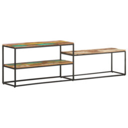 Berkfield Industrial Tv Cabinet 180X30X50 Cm Solid Reclaimed Wood - thumbnail 4