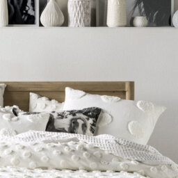 Linen House Haze Tufted Polka Dot 100% Cotton Duvet Cover Set, Super King, White - thumbnail 3