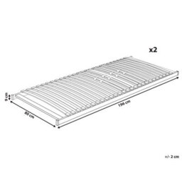Beliani Slatted Bed Base Vouziers 160 X 200 Cm (Eu King Size) - thumbnail 3
