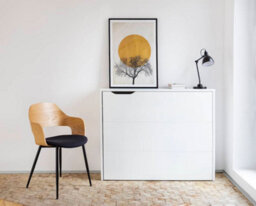 Arte Work Concept Convertible Hidden Desk Left In White Matt - Minimalist Storage And Workspace In One - thumbnail 4
