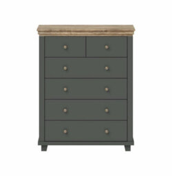 Arte Evora 45 Chest Of Drawers W900mm H1130mm D420mm - Green & Oak Lefkas, 6 Drawers, Stylish And Functional - thumbnail 3