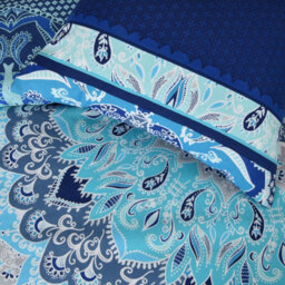 Smart Living Luxury Reversible Polycotton Easy Care Bedding Quilt Cover, Textured Duvet Cover Set, Bed Covers - Paisley Mandala - thumbnail 6