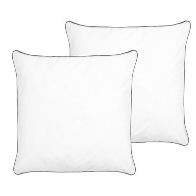 Beliani Set Of 2 Pillows Pelister Low Microfibre 80 X 80 Cm White - image 1