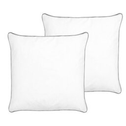 Beliani Set Of 2 Pillows Pelister Low Microfibre 80 X 80 Cm White
