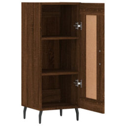 Berkfield Modern Sideboard Brown Oak 34.5X34X90 Cm Engineered Wood - thumbnail 6