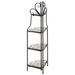 Beliani Shelving Unit Favara Metal 43 Cm 32 Cm Black - thumbnail 5