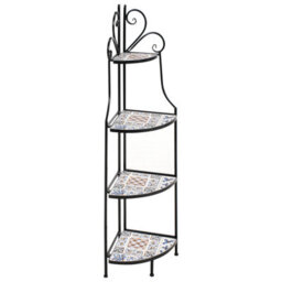 Beliani Shelving Unit Favara Metal 43 Cm 32 Cm Black - thumbnail 4