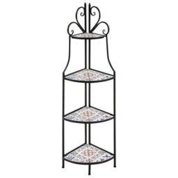 Beliani Shelving Unit Favara Metal 43 Cm 32 Cm Black - thumbnail 1