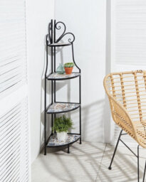 Beliani Shelving Unit Favara Metal 43 Cm 32 Cm Black - thumbnail 2