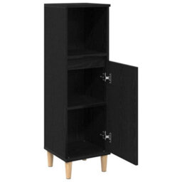 Walplus Bathroom Cabinet Black Oak 30 X 30 X 100 Cm Engineered Wood - thumbnail 5