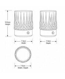 Lighting Supermarket Glass Tumbler Style Rechargeable Usb Gold Table Lamp - 3 Brightness Settings - thumbnail 8