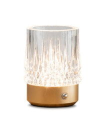 Lighting Supermarket Glass Tumbler Style Rechargeable Usb Gold Table Lamp - 3 Brightness Settings - thumbnail 2