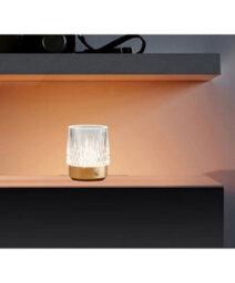 Lighting Supermarket Glass Tumbler Style Rechargeable Usb Gold Table Lamp - 3 Brightness Settings - thumbnail 7