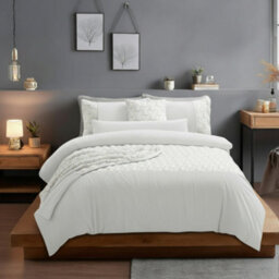 Ultra Soft Teddy Duvet Cover Set Christmas Tree Cozy Fleece Bedding White - thumbnail 1