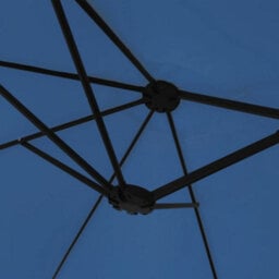 Berkfield Double-Head Garden Parasol With Leds Azure Blue 449X245 Cm - thumbnail 8