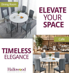 Hallowood Furniture Cullompton Large Round Dining Table 120Cm With 6 Light Grey Faux Leather Chairs - thumbnail 6