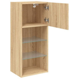Walplus Tv Cabinet With Led Lights Sonoma Oak 40.5X30X90 Cm - thumbnail 8