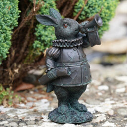 Alice In Wonderland Statues Set 3 Resin Garden Ornament Queen Of Hearts Rabbit Ro-148/149/150 - thumbnail 7