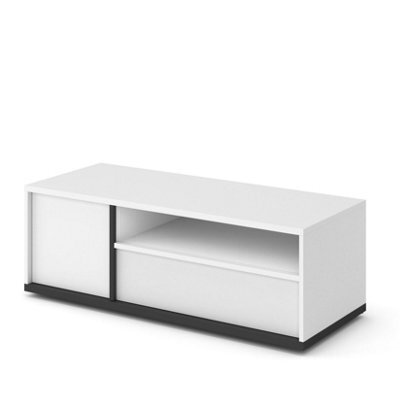 Arte Contemporary And Durable Imola Tv Cabinet In White Matt (H)40Cm (W)120Cm (D)50Cm - Ideal For Contemporary Living Spaces - image 1