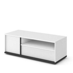 Arte Contemporary And Durable Imola Tv Cabinet In White Matt (H)40Cm (W)120Cm (D)50Cm - Ideal For Contemporary Living Spaces - thumbnail 1