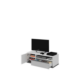 Arte Contemporary And Durable Imola Tv Cabinet In White Matt (H)40Cm (W)120Cm (D)50Cm - Ideal For Contemporary Living Spaces - thumbnail 3