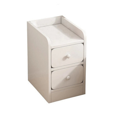 20Cm Slim Bedside Table End Side Cabinet With Drawer Nightstand - image 1