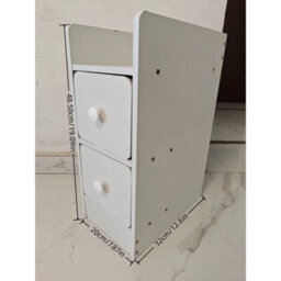 20Cm Slim Bedside Table End Side Cabinet With Drawer Nightstand - thumbnail 2