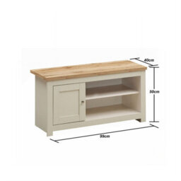 Timber Art Design Lisbon Tv Unit Stand Media 1 Door And Open Shelf Cream - thumbnail 4