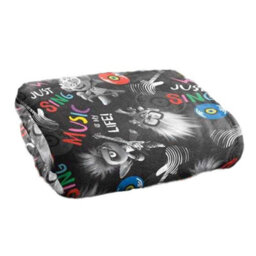 Trolls Just Sing Silky Soft Touch Blanket Black/multicoloured (One Size) - thumbnail 3