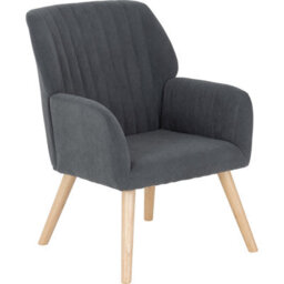 Seconique Jordan Occasional Chair - Dark Grey Velvet - thumbnail 2