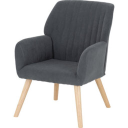 Seconique Jordan Occasional Chair - Dark Grey Velvet - thumbnail 3