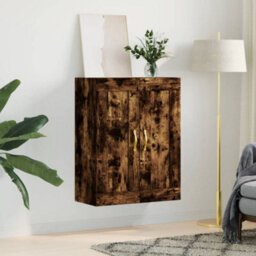 Berkfield Wall Mounted Cabinet Smoked Oak 69.5X34X90 Cm Engineered Wood - thumbnail 3