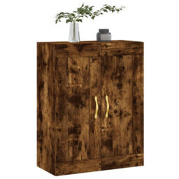 Berkfield Wall Mounted Cabinet Smoked Oak 69.5X34X90 Cm Engineered Wood - thumbnail 4