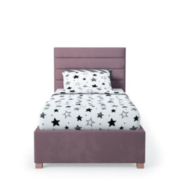 Rest Relax Lottie Solo Ottoman Bed Plush Velvet Blush Pink - Single 3Ft - thumbnail 3