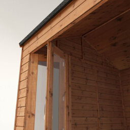 Waltons 8 X 8 Wooden Summerhouse Bifold Double Doors Reverse Apex Tongue And Groove Garden Room - thumbnail 5