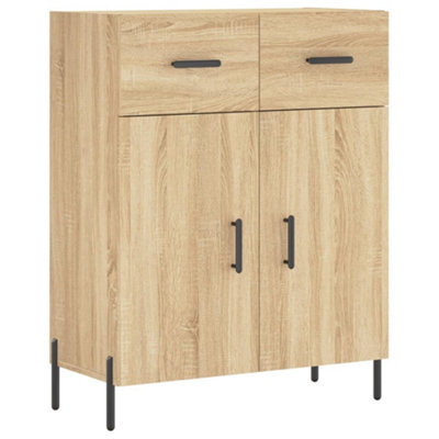 Berkfield Modern Sideboard Sonoma Oak 69.5X34X90 Cm Engineered Wood - image 1