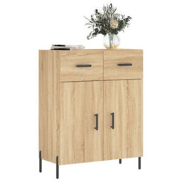 Berkfield Modern Sideboard Sonoma Oak 69.5X34X90 Cm Engineered Wood - thumbnail 3
