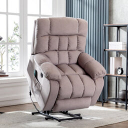 Btm Electric Power Lift Recliner With Massage Heat Two Side Pockets Usb Ports Breathable Fabric Elderly - thumbnail 2