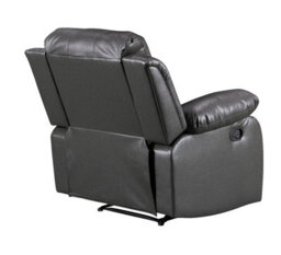 Grey Faux Leather  3 + 1 + 1 Seater Manual Recliner Sofa And Armchair Set For Living Room Valencia - thumbnail 5