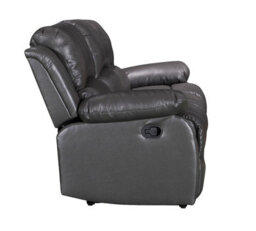 Grey Faux Leather  3 + 1 + 1 Seater Manual Recliner Sofa And Armchair Set For Living Room Valencia - thumbnail 8