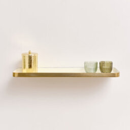 Melody Maison Gold & Ivory Enamelled Metal Wall Shelf - 50Cm - thumbnail 3