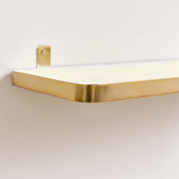 Melody Maison Gold & Ivory Enamelled Metal Wall Shelf - 50Cm - thumbnail 4