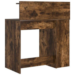 Berkfield Desk With Storage Smoked Oak 90X48X101.5 Cm Engineered Wood - thumbnail 6