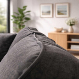Furnishings For Less UK Ascot Large 2 Seater Sofa Chenille Fabric Charcoal Couch - thumbnail 4