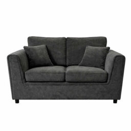 Furnishings For Less UK Ascot Large 2 Seater Sofa Chenille Fabric Charcoal Couch - thumbnail 2