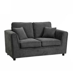 Furnishings For Less UK Ascot Large 2 Seater Sofa Chenille Fabric Charcoal Couch - thumbnail 6