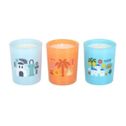 Something Different Scents Of Europe Scented Candle (Pack Of 3) Multicoloured (One Size)