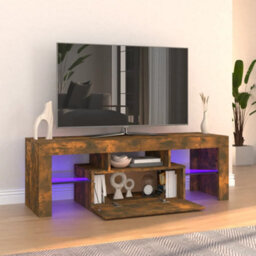 Vidaxl Tv Cabinet With Led Lights Smoked Oak 120X35X40 Cm - thumbnail 2
