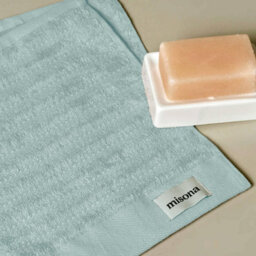 Misona Organic Cotton Face Cloths Pack Of 2 - Duckegg - thumbnail 1